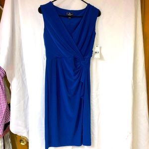 Blue wrap dress